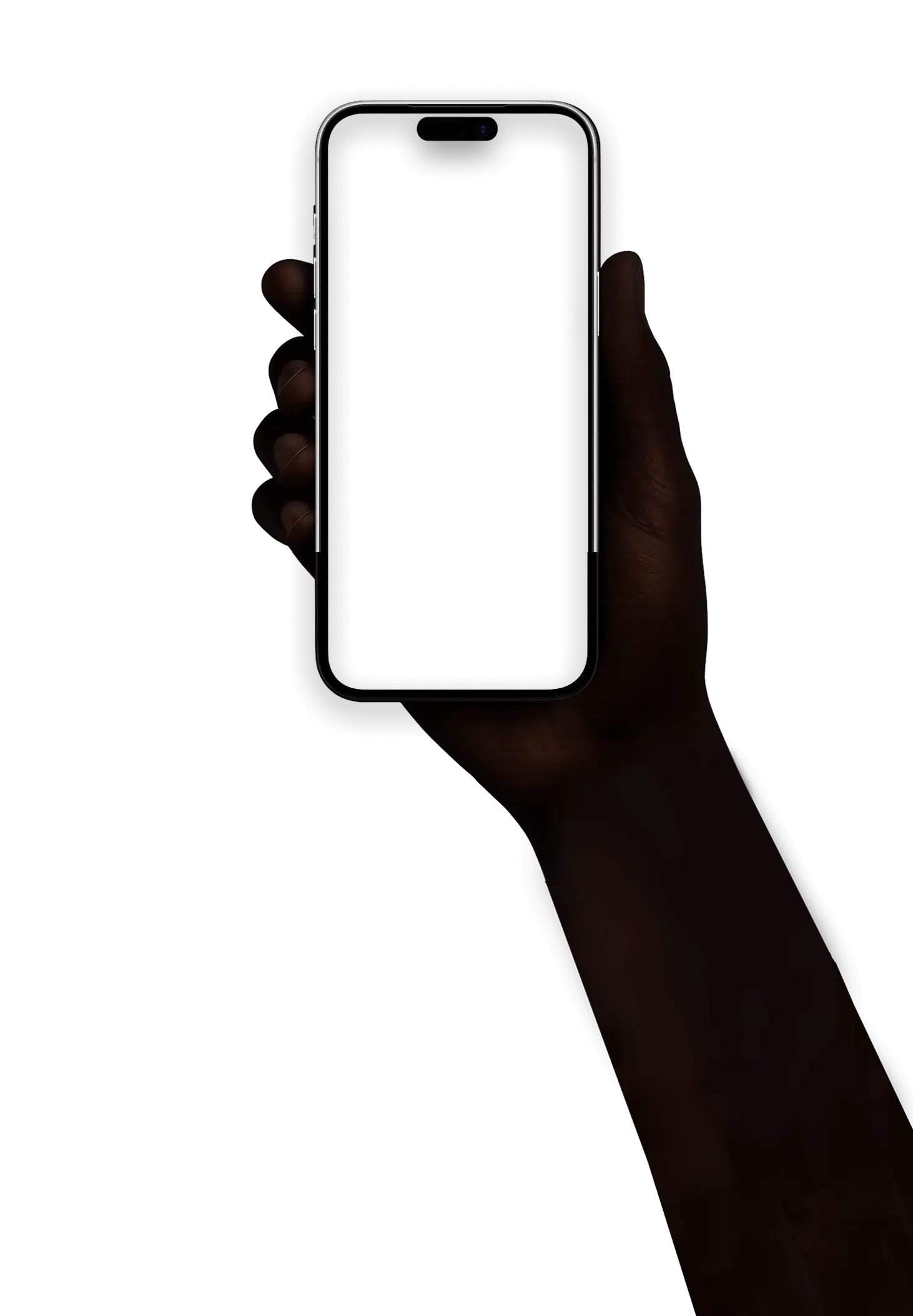 Mão móvel com telefone 